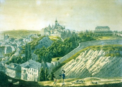 View of Prague Castle from the East by Vincenc Morstadt